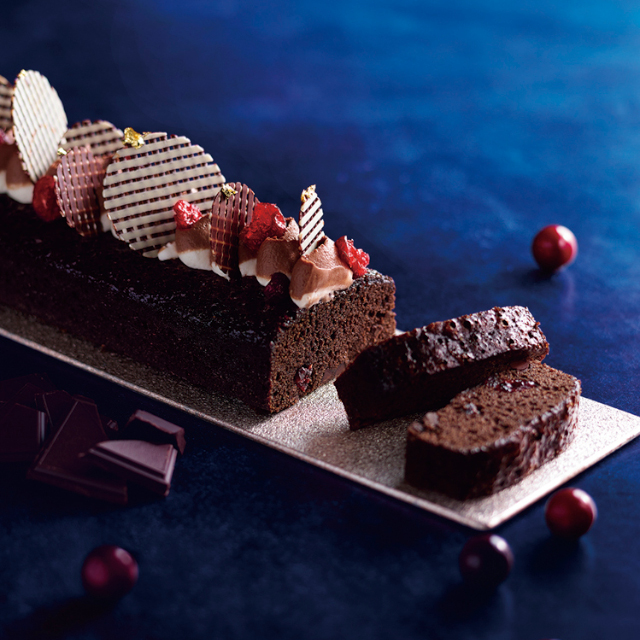 味の素冷凍食品)フリーカットケーキケーク・オ・ショコラクランベリー370g(カットなし)